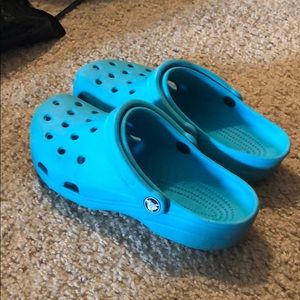 Teal Crocs